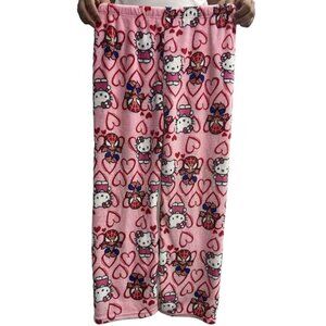Pink Hello Kitty x Spider Man Pyjamas Pajamas PJs Velvet Fleece Trousers Pants